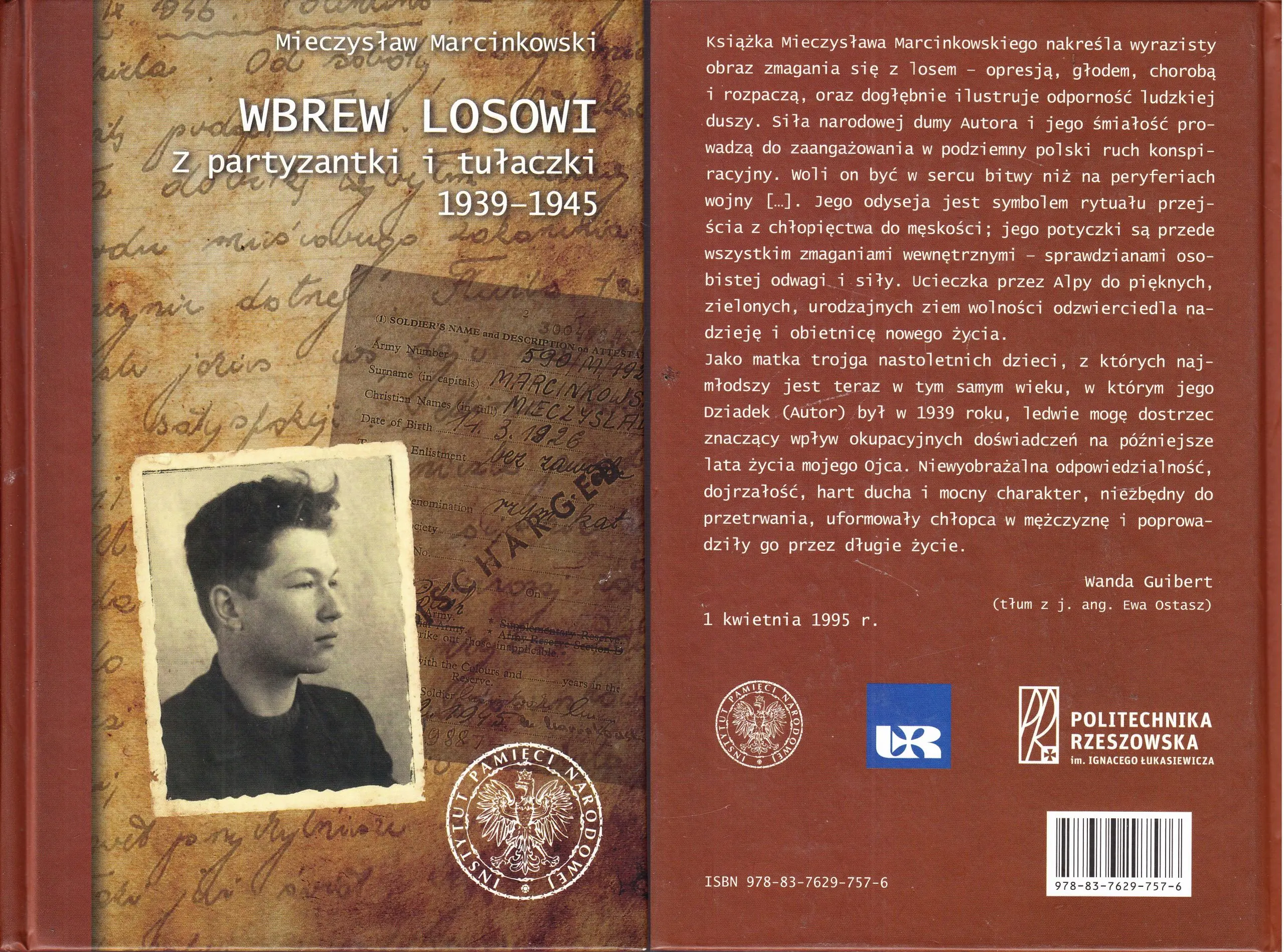 Książka - Wbrew losowi: z partyzantki i tułaczki 1939-1945