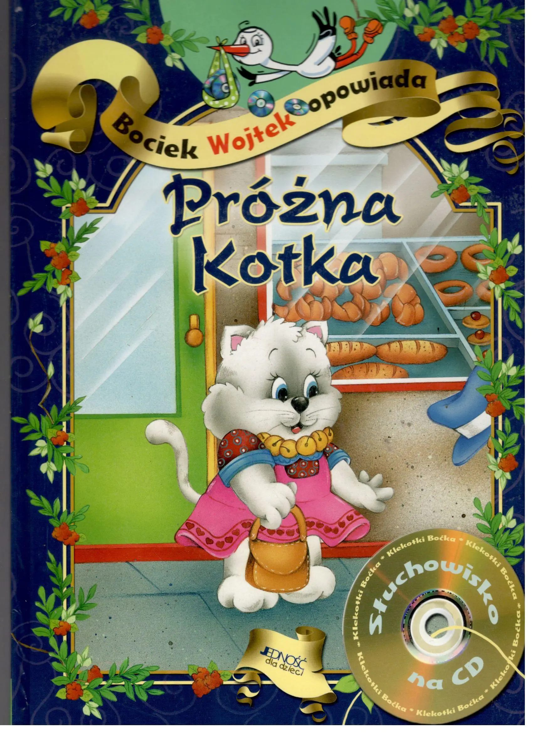 Książka - Bociek Wojtek opowiada Próżna Kotka z płytą CD