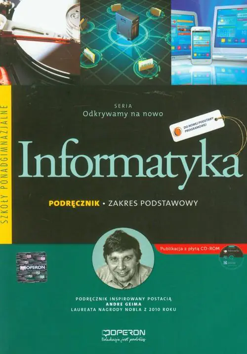 Książka - Odkrywamy na nowo Informatyka Podręcznik z płytą CD Zakres podstawowy
