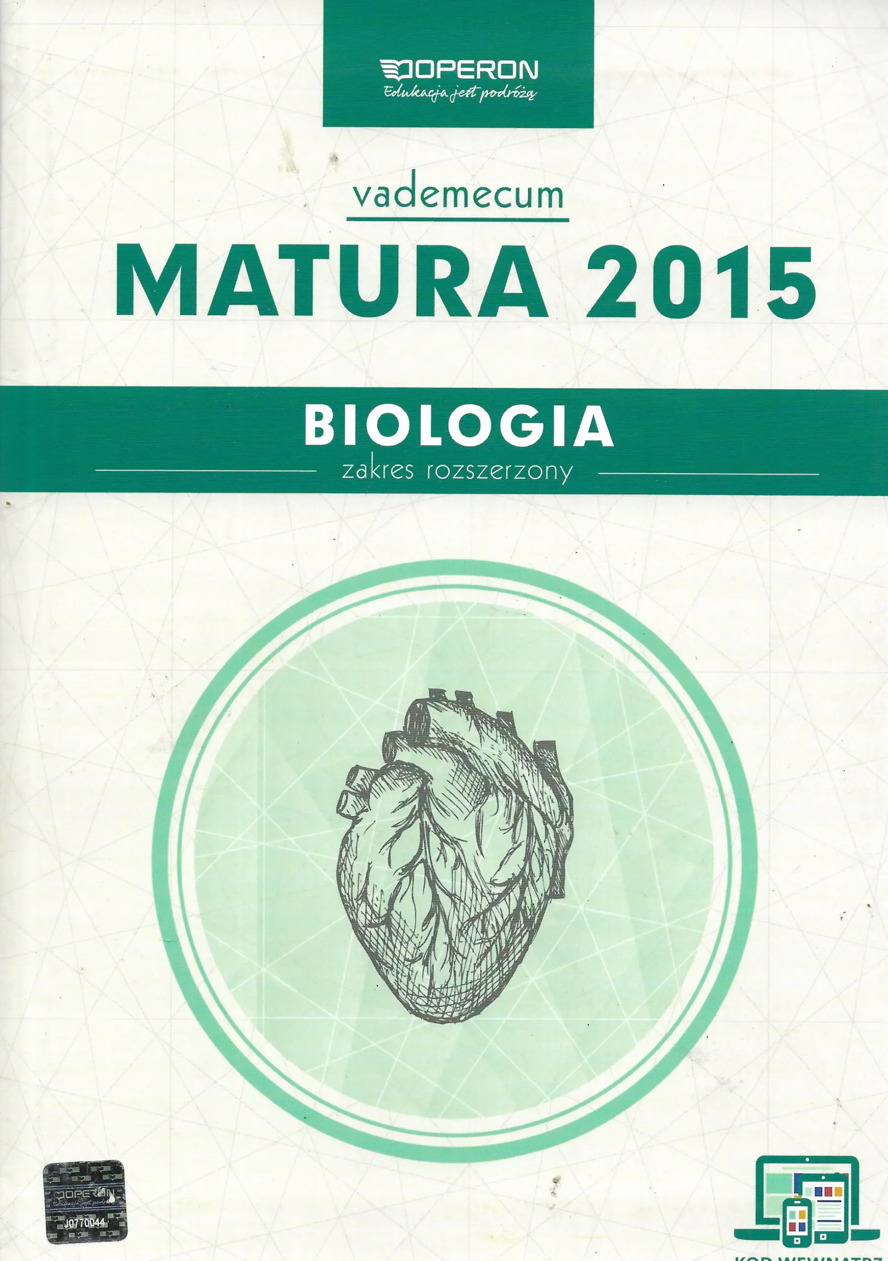 Książka - Biologia Matura 2015 Vademecum ze zdrapką Zakres rozszerzony