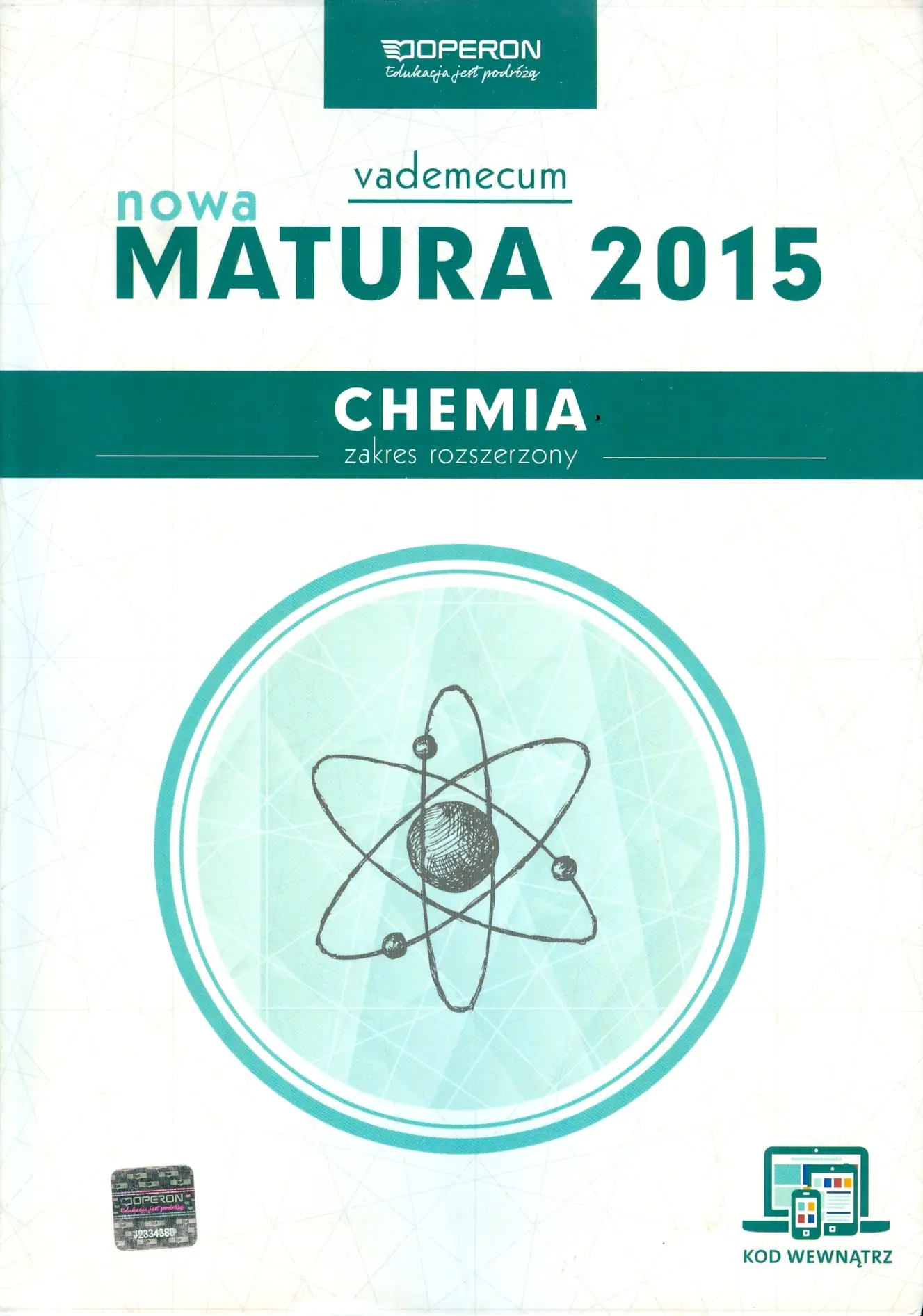 Książka - Chemia Nowa Matura 2015 Vademecum ze zdrapką Zakres rozszerzony