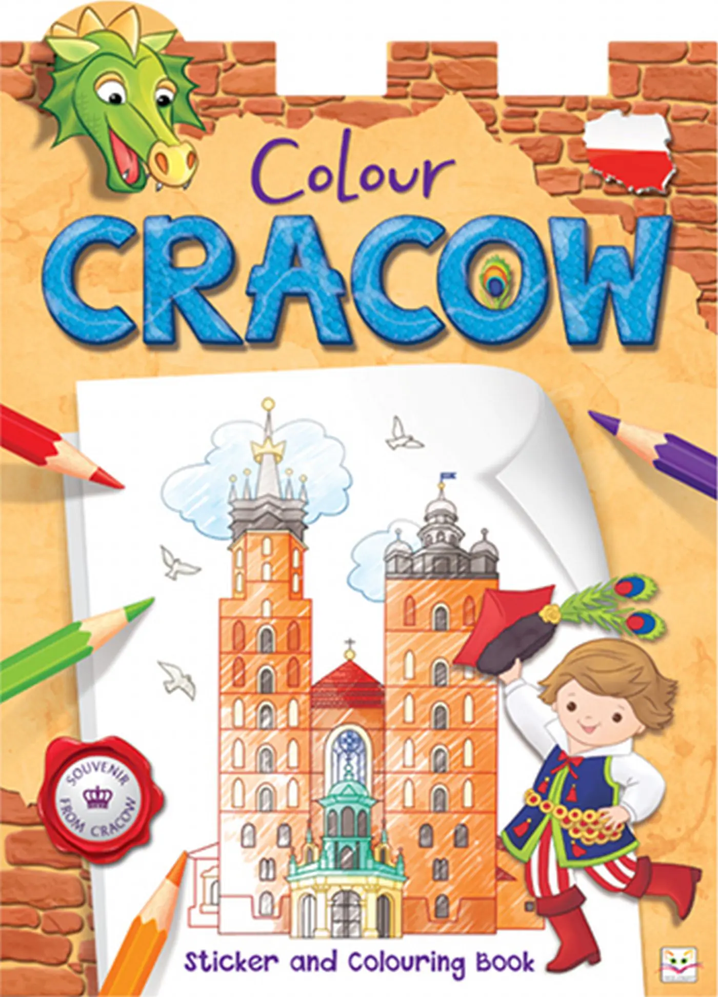 Książka - Colour Cracow. Sticker and Colouring Book