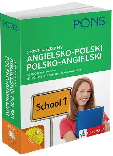 Książka - PONS. Słownik szkolny angielsko-polski i polsko-angielski + słownik online