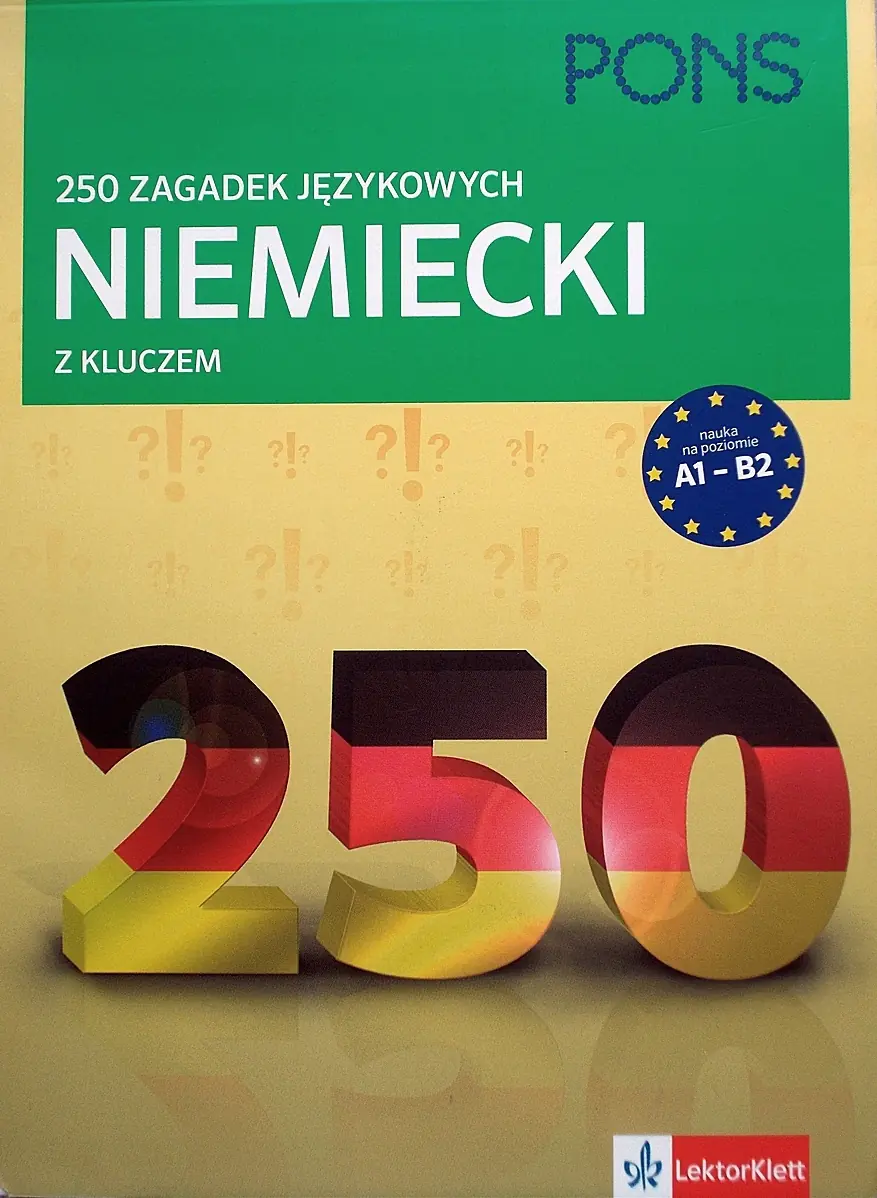 Książka - 250 zagadek językowych. Niemiecki z kluczem. Poziom A1- B2