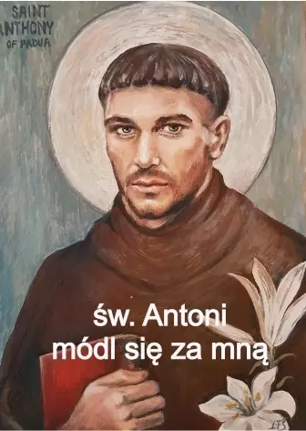 Książka - Św. Antoni Padewski (magnes na lodówkę)