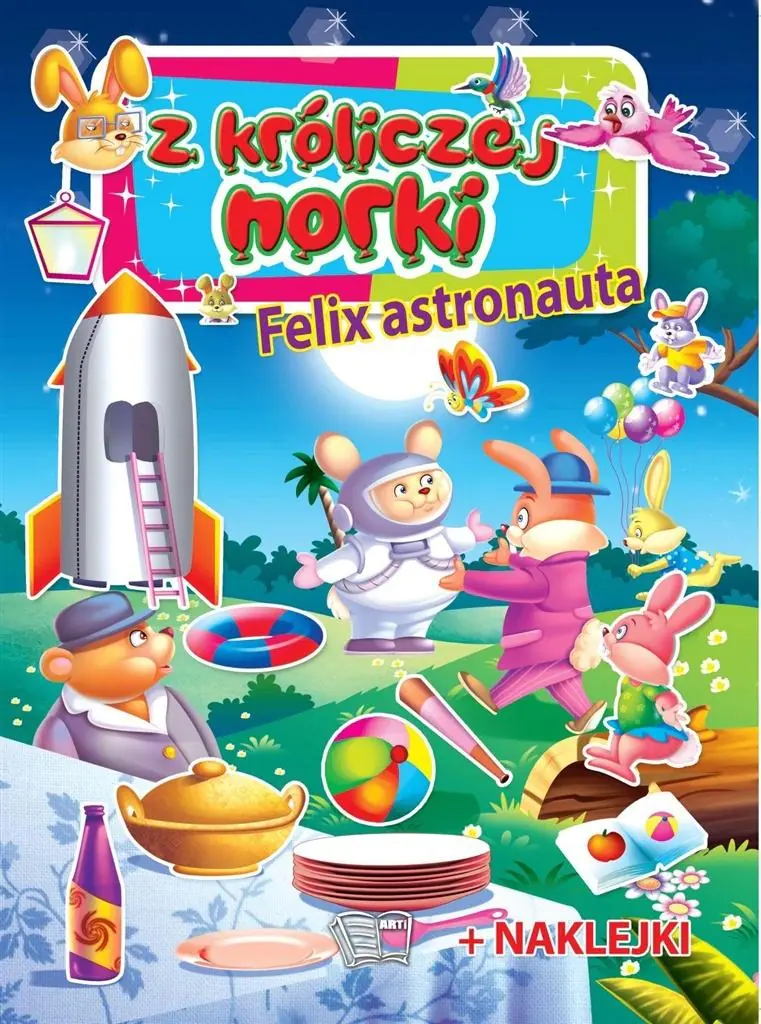 Książka - Z króliczej norki. Felix astronauta + naklejki