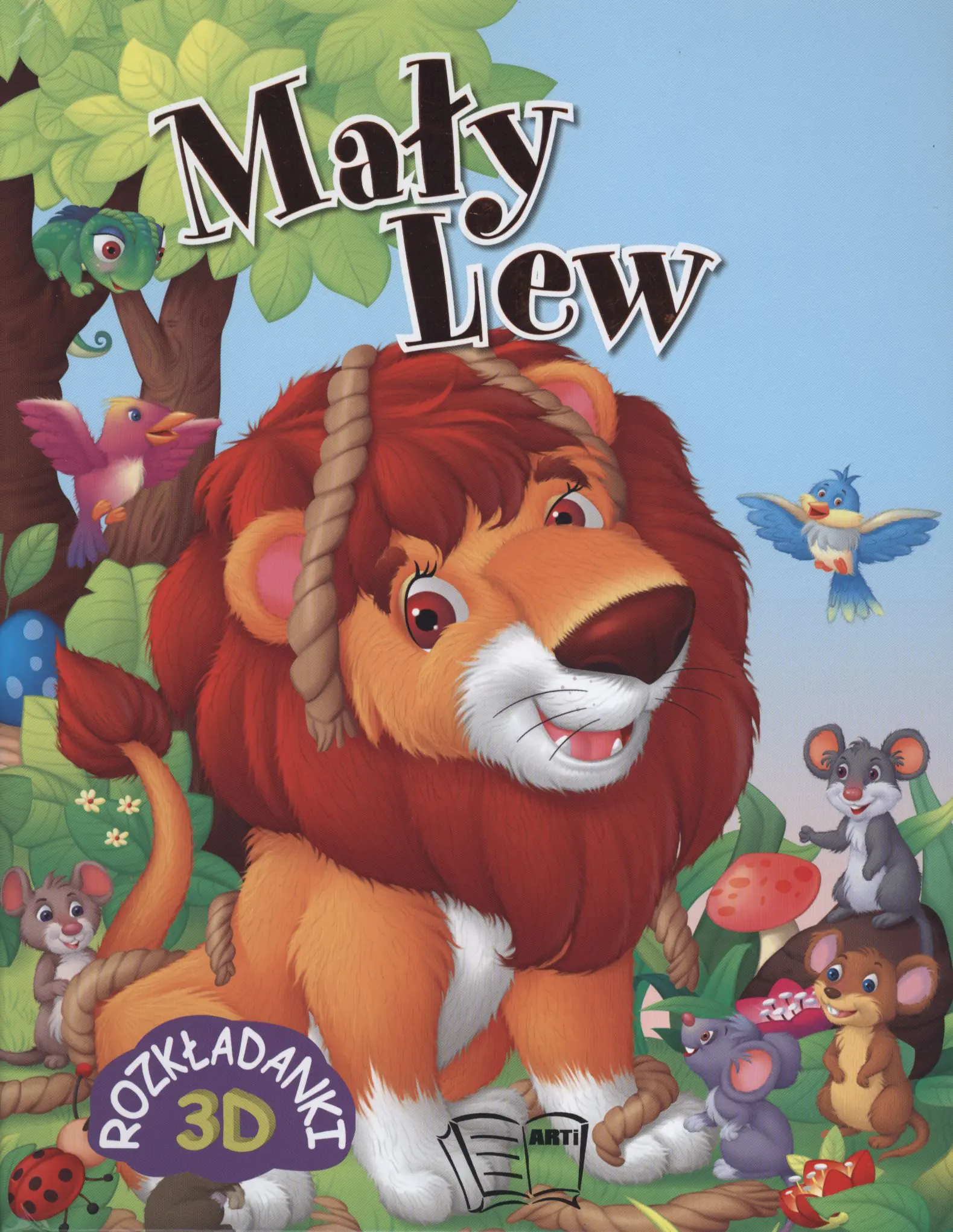 Książka - Rozkładanki 3D. Mały lew