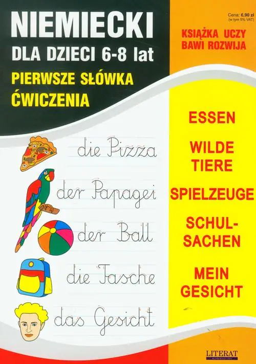 Książka - NIEMIECKI DLA DZIECI 6-8 LAT PIERWSZE SŁÓWKA ĆWICZENIA