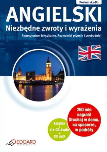 Książka - Angielski. Niezbędne zwroty i wyrażenia. Podręcznik + CD