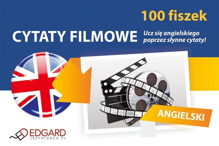 Książka - Angielski. 100 fiszek. Cytaty filmowe