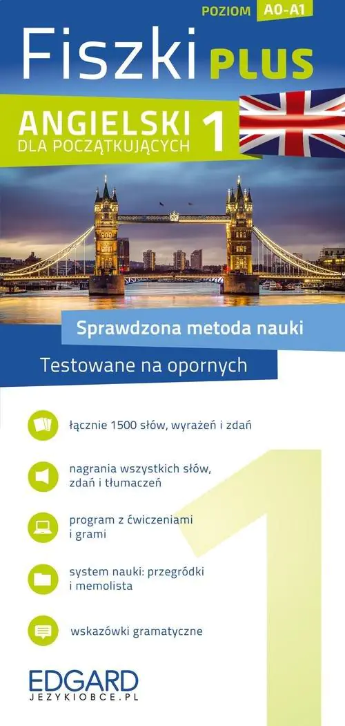 Książka - Fiszki Plus. Angielski dla początkujących 1