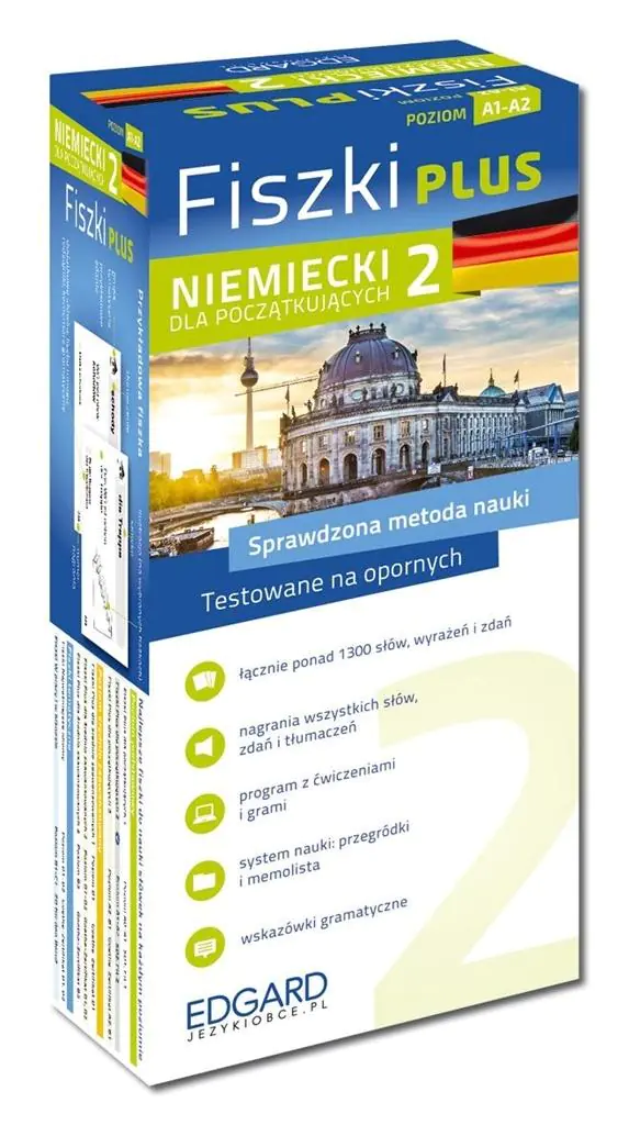 Książka - Fiszki Plus. Niemiecki dla początkujących 2