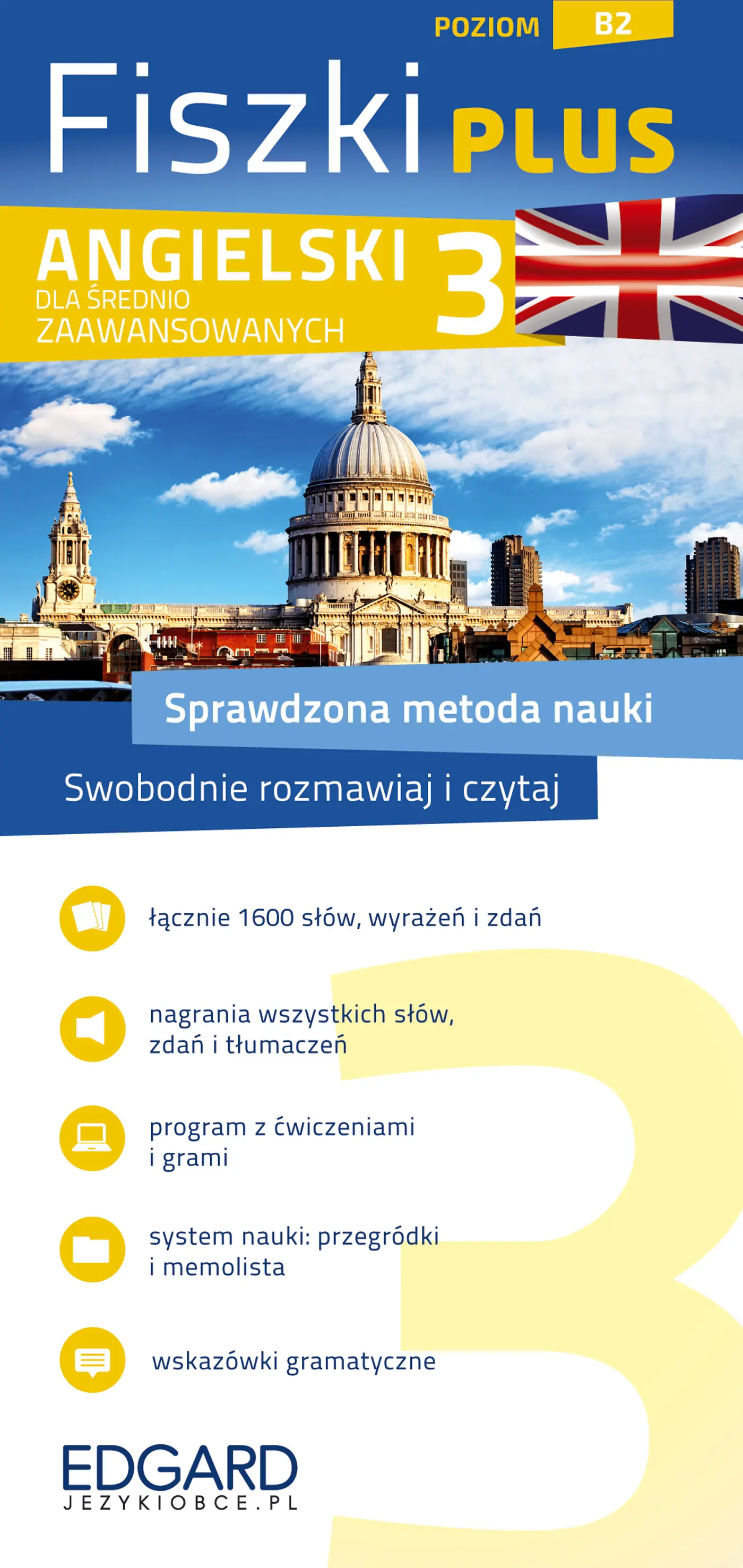 Książka - Fiszki Plus. Angielski dla średnio zaawansowanych (B2). Część 3
