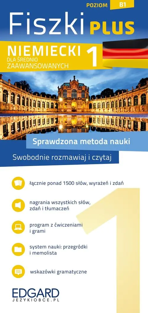Książka - Fiszki Plus. Niemiecki dla średnio zaawansowanych (B1). Część 1