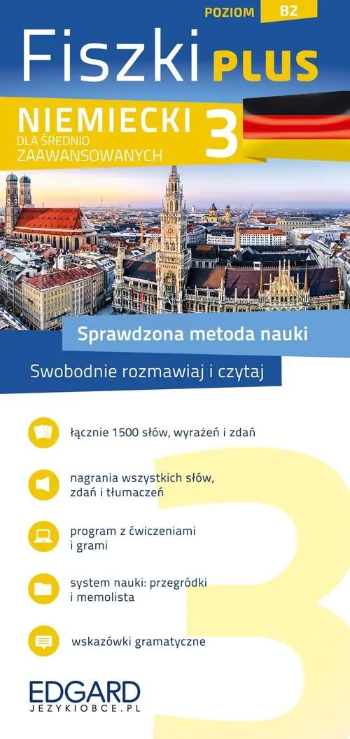 Książka - Fiszki Plus. Niemiecki dla średnio zaawansowanych (B2). Część 3