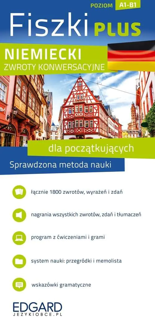 Książka - Fiszki Plus. Niemiecki dla początkujących