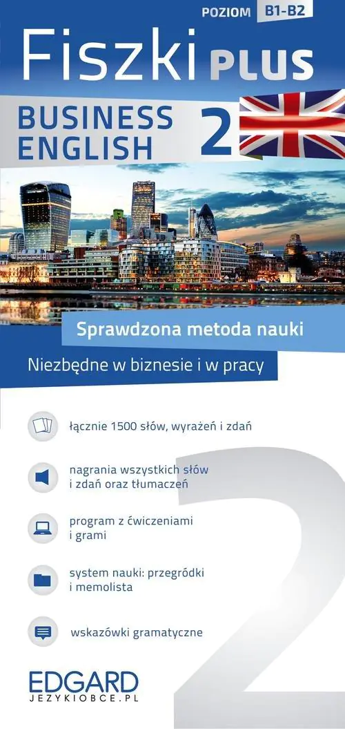 Książka - Angielski. Fiszki Plus. Business English. Zestaw 2. Poziom B1-B2