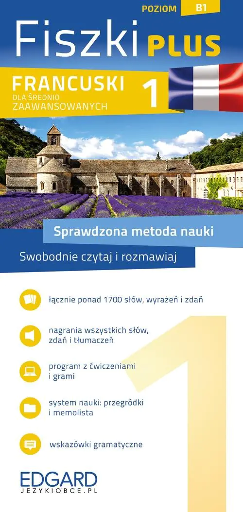 Książka - Fiszki Plus. Francuski dla średnio zaawansowanych 1. Poziom B1