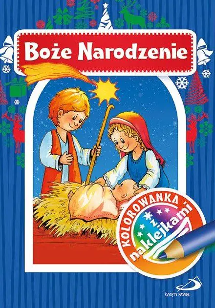 Książka - Kolorowanka z naklejkami. Boże Narodzenie
