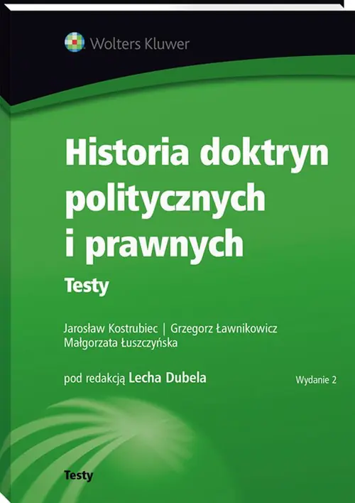 Książka - Historia doktryn politycznych i prawnych. Testy