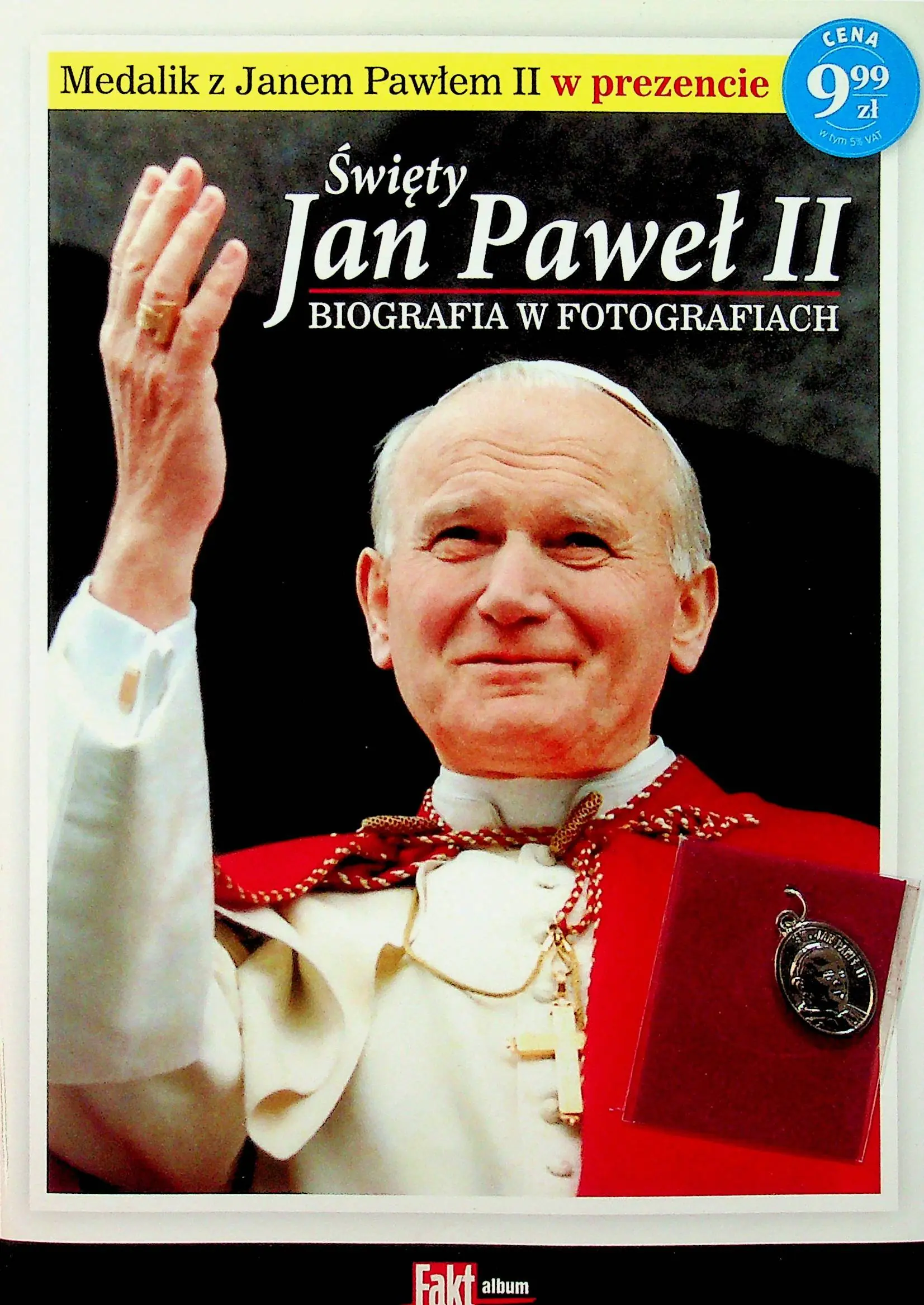 Książka - Święty Jan Paweł II biografia w fotografiach z Medalikiem z Janem Pawłem II