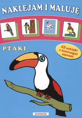 Książka - Naklejam i maluję. Ptaki