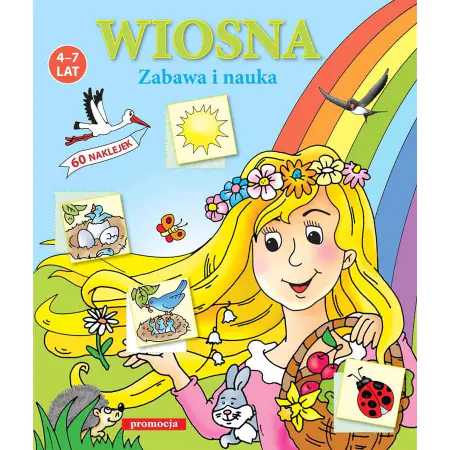 Książka - Wiosna. Zabawa i nauka. 60 naklejek