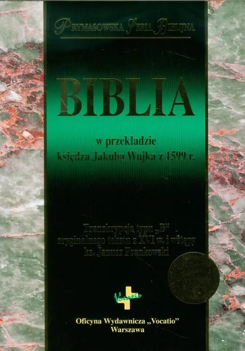 Książka - Biblia w przekładzie ks. Jakuba Wujka 1599
