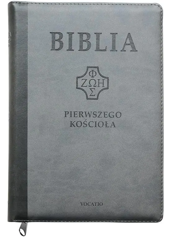 Książka - Biblia pierwszego Kościoła z paginat. suwak szary