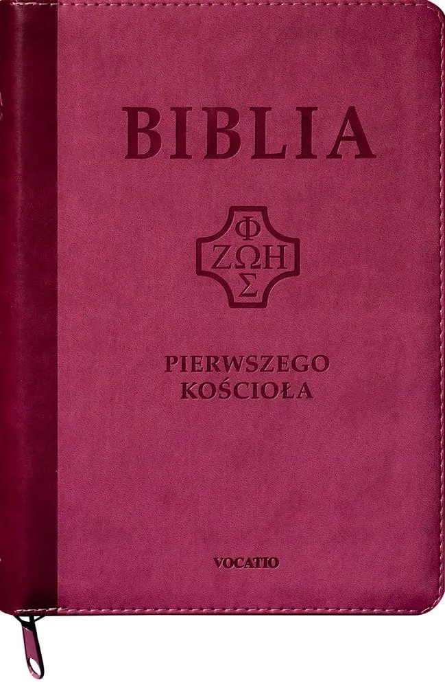 Książka - Biblia pierwszego Kościoła z paginat. suwak róż