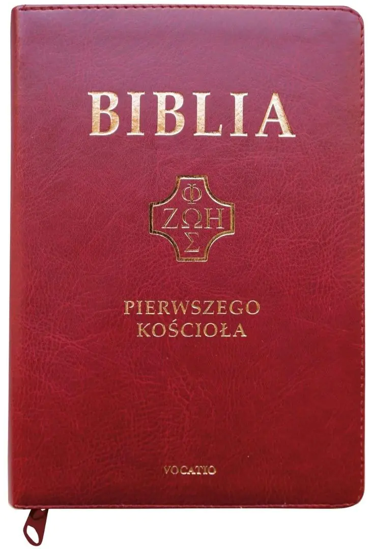 Książka - Biblia pierwszego Kościoła z paginat. suwak burgun