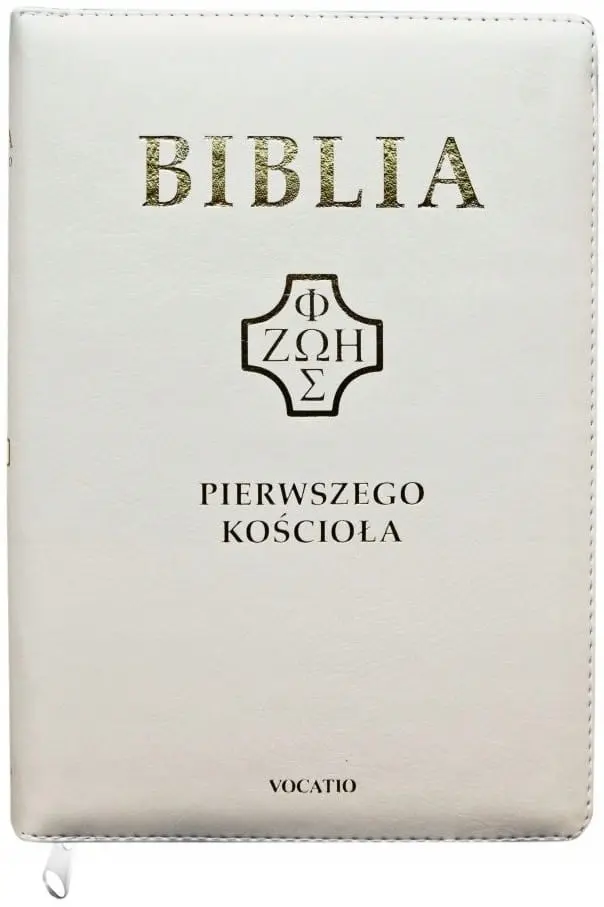 Książka - Biblia pierwszego Kościoła z paginat. suwak biała
