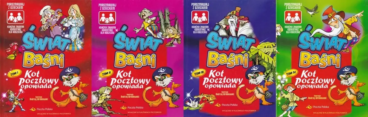 Książka - Świat baśni Kot pocztowy opowiada I-IV
