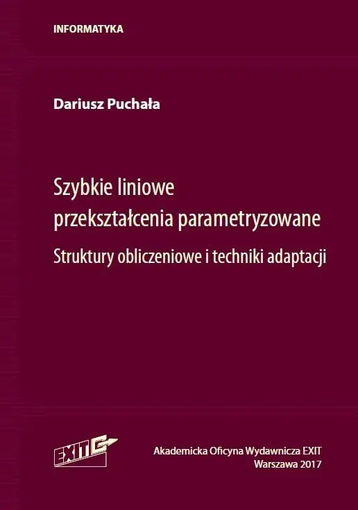 Książka - Szybkie liniowe przekształcenia parametryzowane