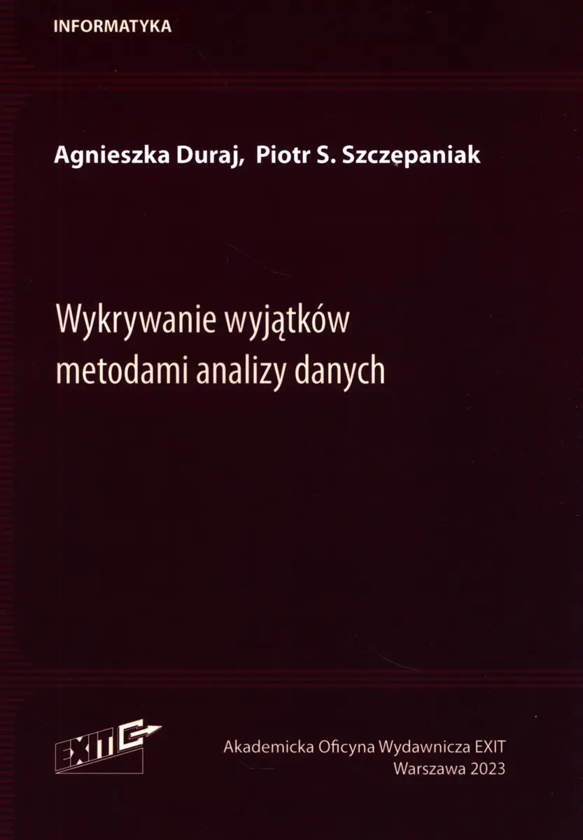 Książka - Wykrywanie wyjątków metodami analizy danych