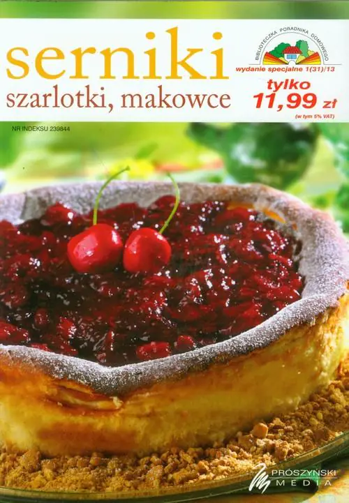 Książka - Serniki, makowce, szarlotki