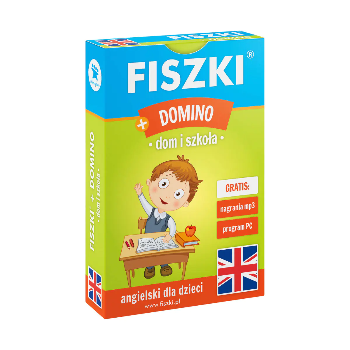 Książka - Fiszki obrazkowe + gra Domino – język angielski – Dom i Szkoła
