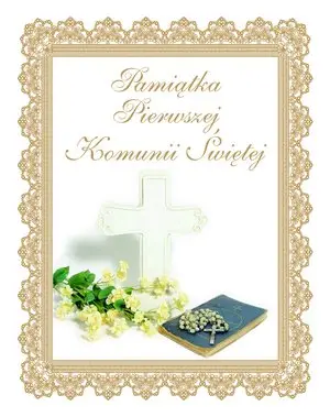 Książka - Pamiątka pierwszej komunii świętej różaniec