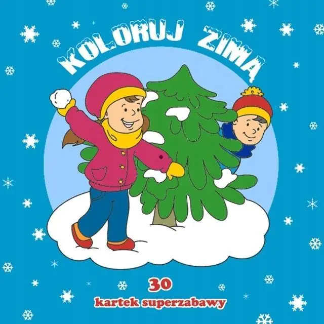 Książka - 30 kartek superzabawy. Koloruj zimą