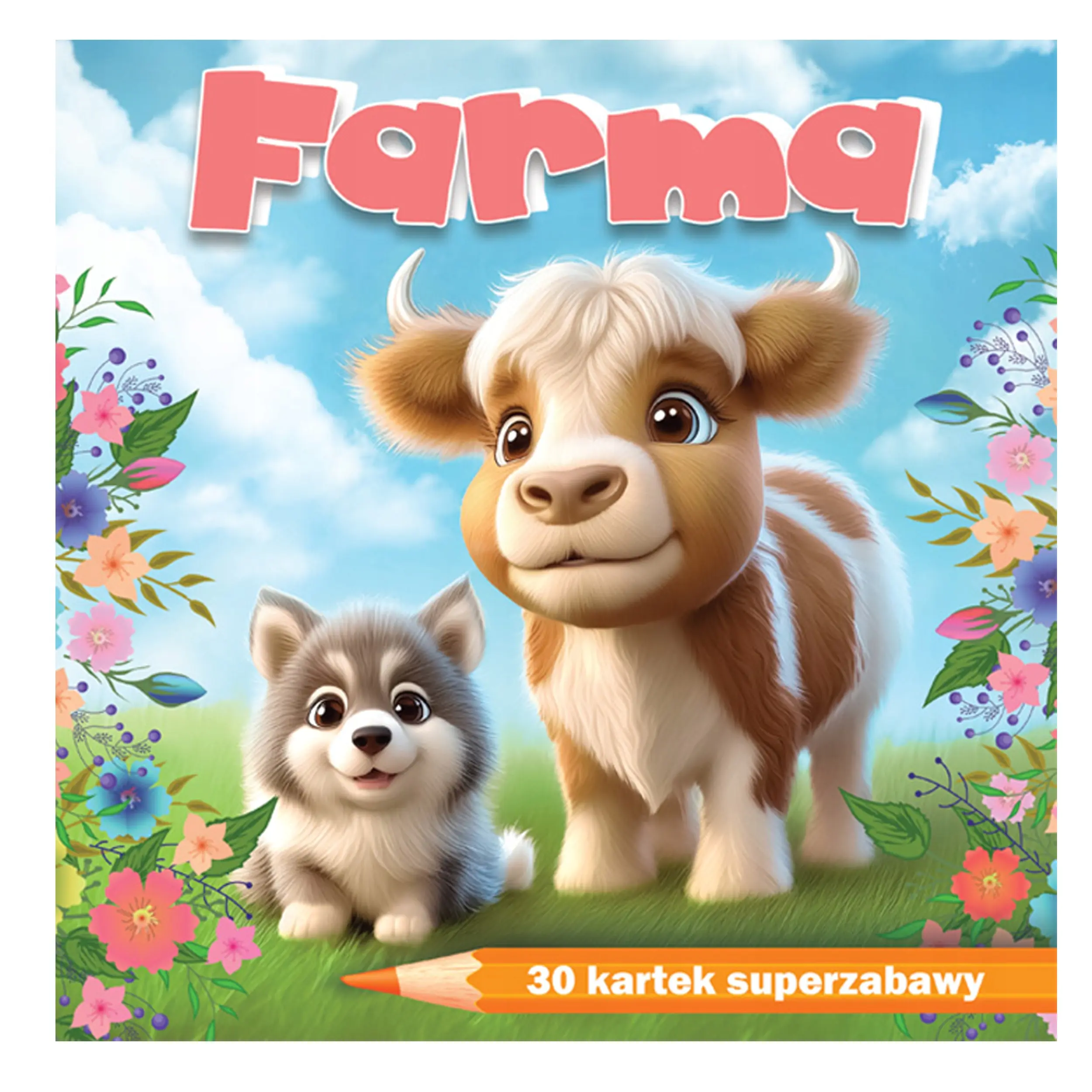 Książka - Farma. 30 kartek superzabawy - kolorowanka notes