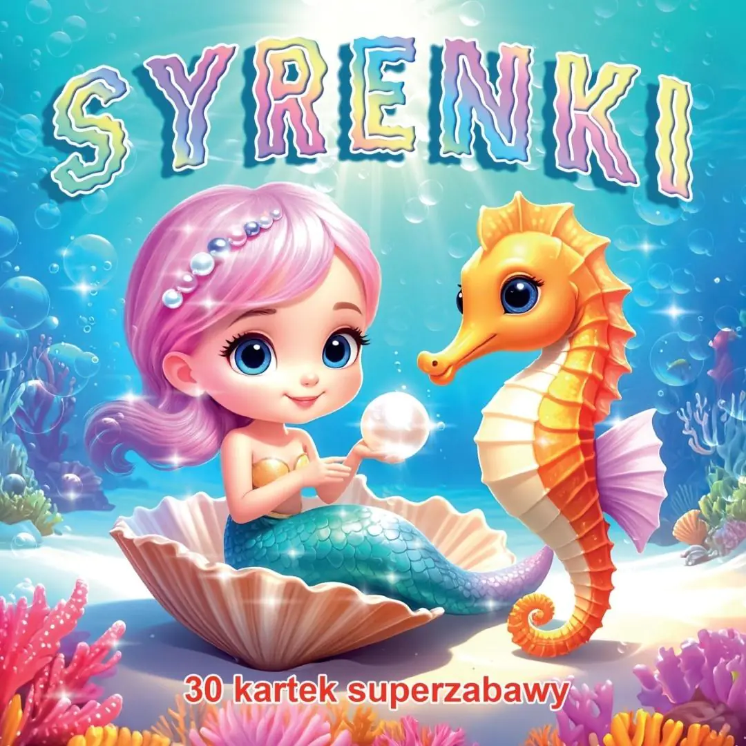 Książka - Syrenki. 30 kartek superzabawy. Kolorowanka