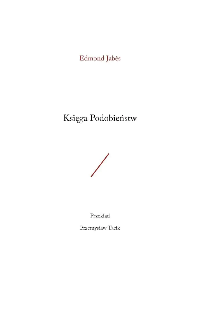 Książka - Księga Podobieństw