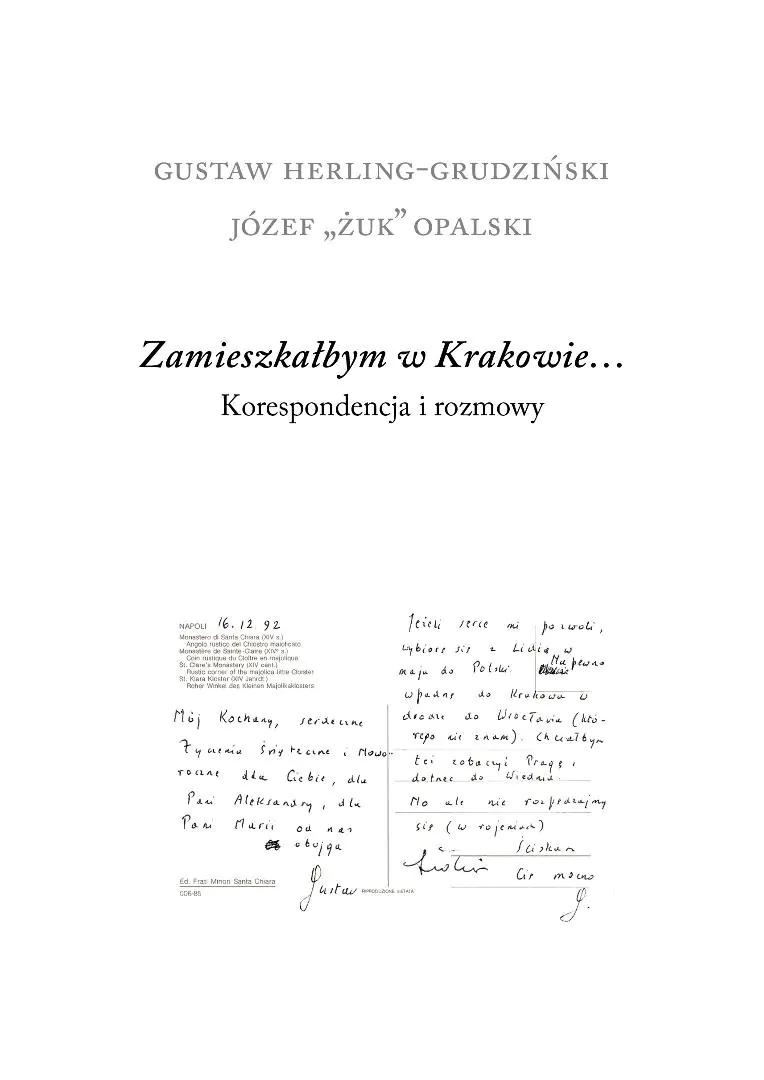 Książka - Zamieszkałbym w Krakowie&hellip; Korespondencja i rozmowy