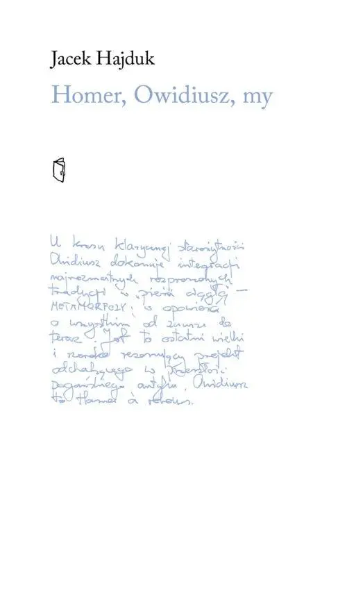 Książka - Homer, Owidiusz, my