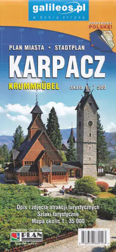 Książka - Karpacz. Plan miasta wydanie zmienione 1:7 500 - .