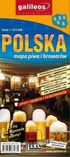 Książka - Mapa piwa i browarów - Polska 1:875 000