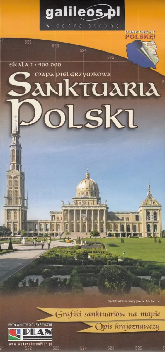Książka - Sanktuaria Polski. Mapa pielgrzymkowa 1:900 000