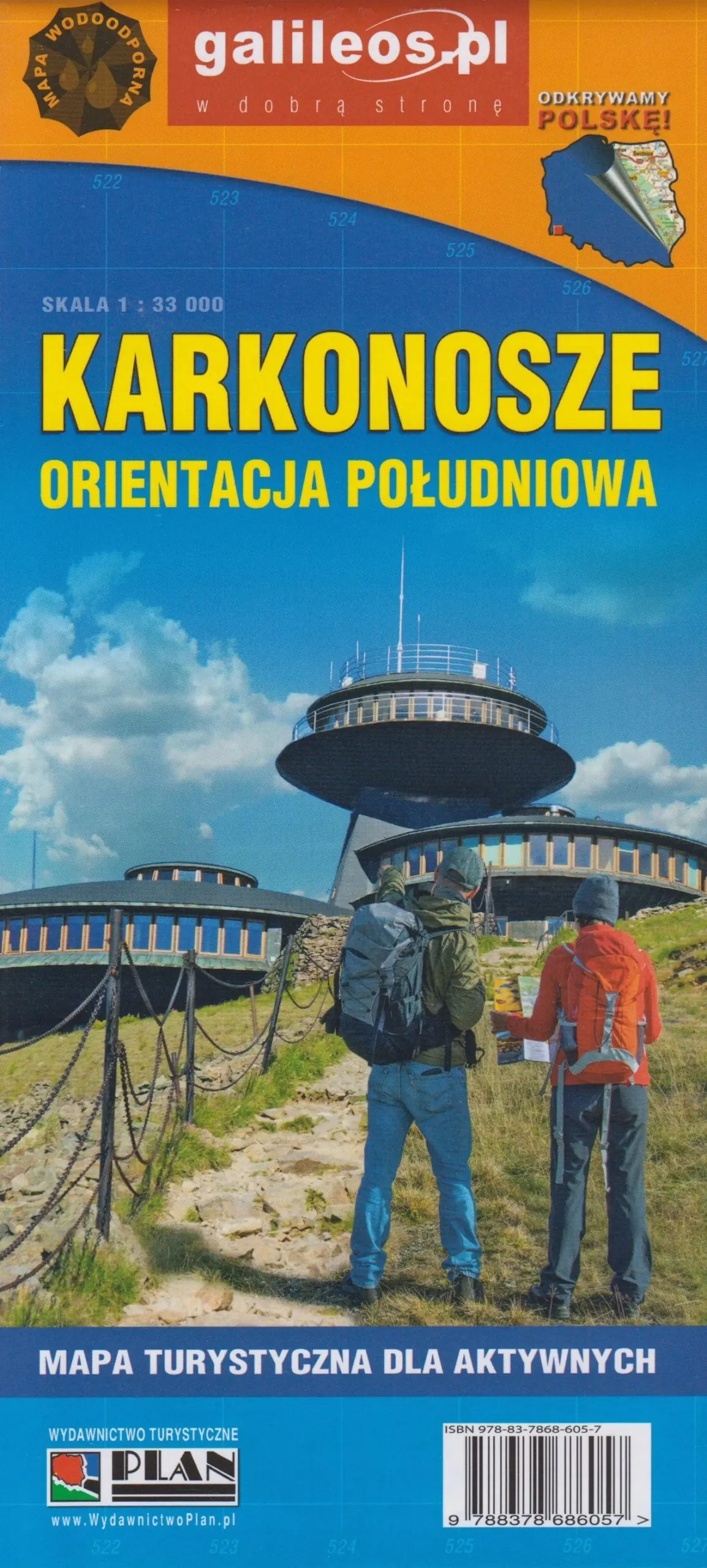 Książka - Mapa dla aktywnych - Karkonosze orentacja południowa (laminat)
