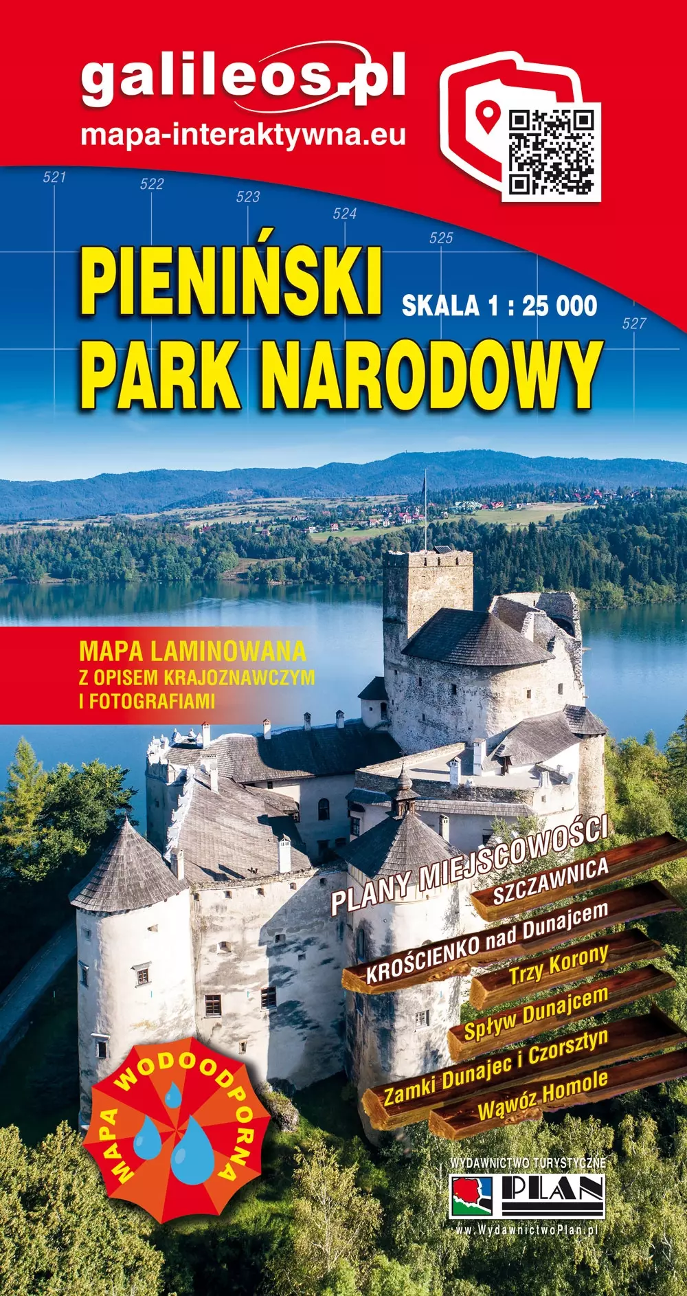 Książka - Mapa turystyczna - Pieniński PN 1:25 000 laminat