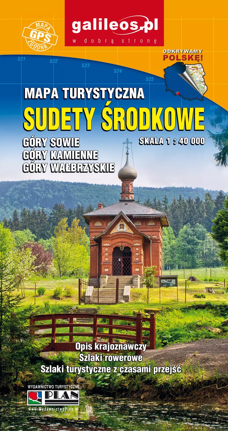 Książka - Mapa turystyczna - Sudety Środkowe 1:40 000 w.2023
